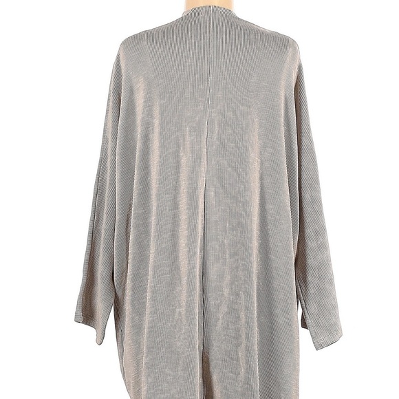 DONNI Gray Ribbed Open Front Cardigan - Picture 12 of 12